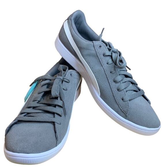 Puma soft foam comfort tennis shoe grey white Size 7.5 - Picture 3 of 11